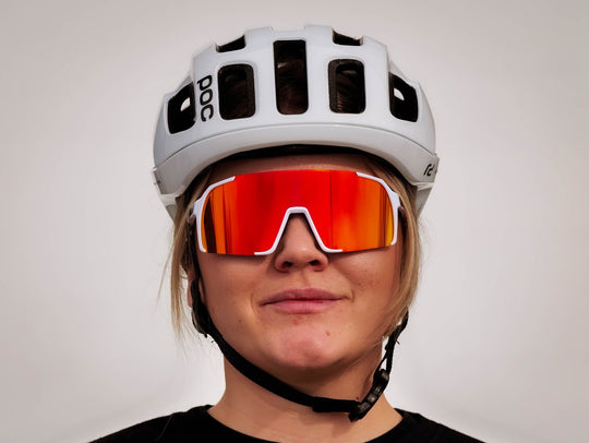 Stelvio White/Red Lens - ALPE Eyewear